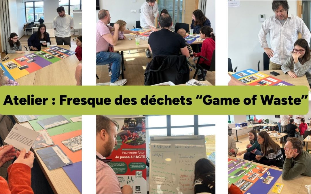 Les familles du Challenge Zéro Déchet découvrent la fresque « Game of Waste »